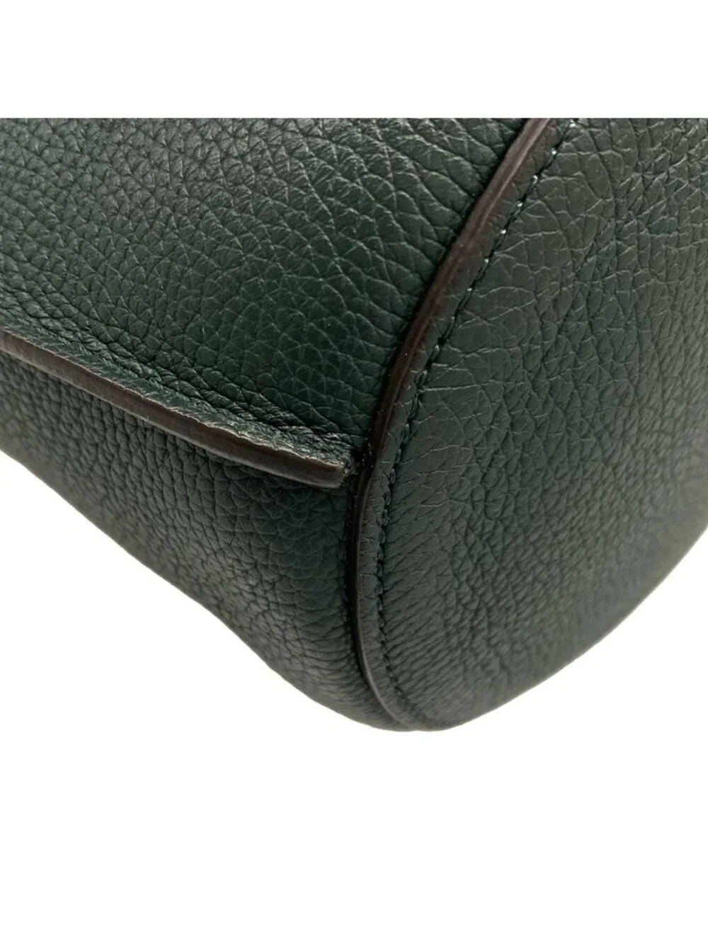 Celine Tote Big Bucket Nano Dark Green Leather